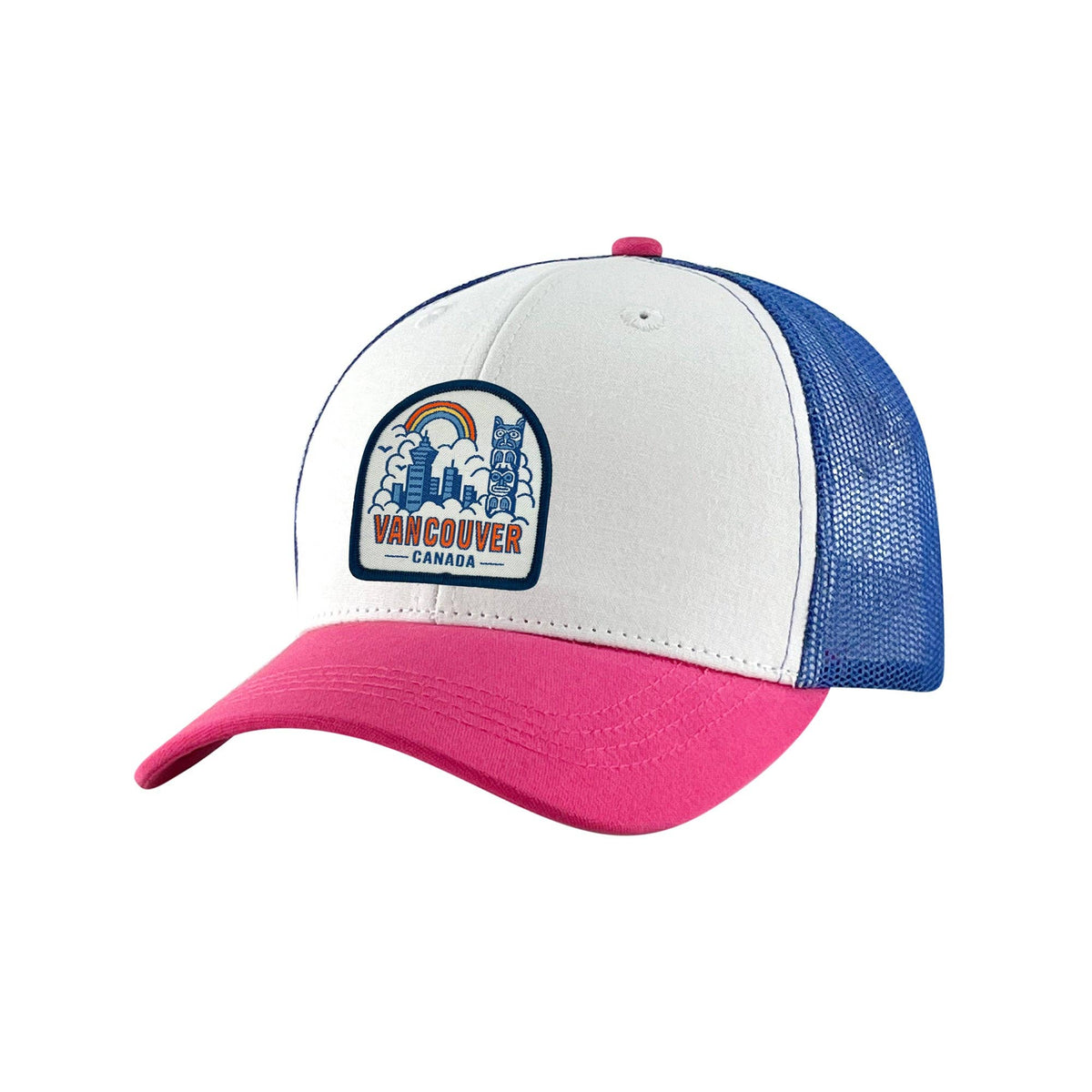 Northern Icons - Kids Vancouver Rainbow City Mesh Trucker Hat