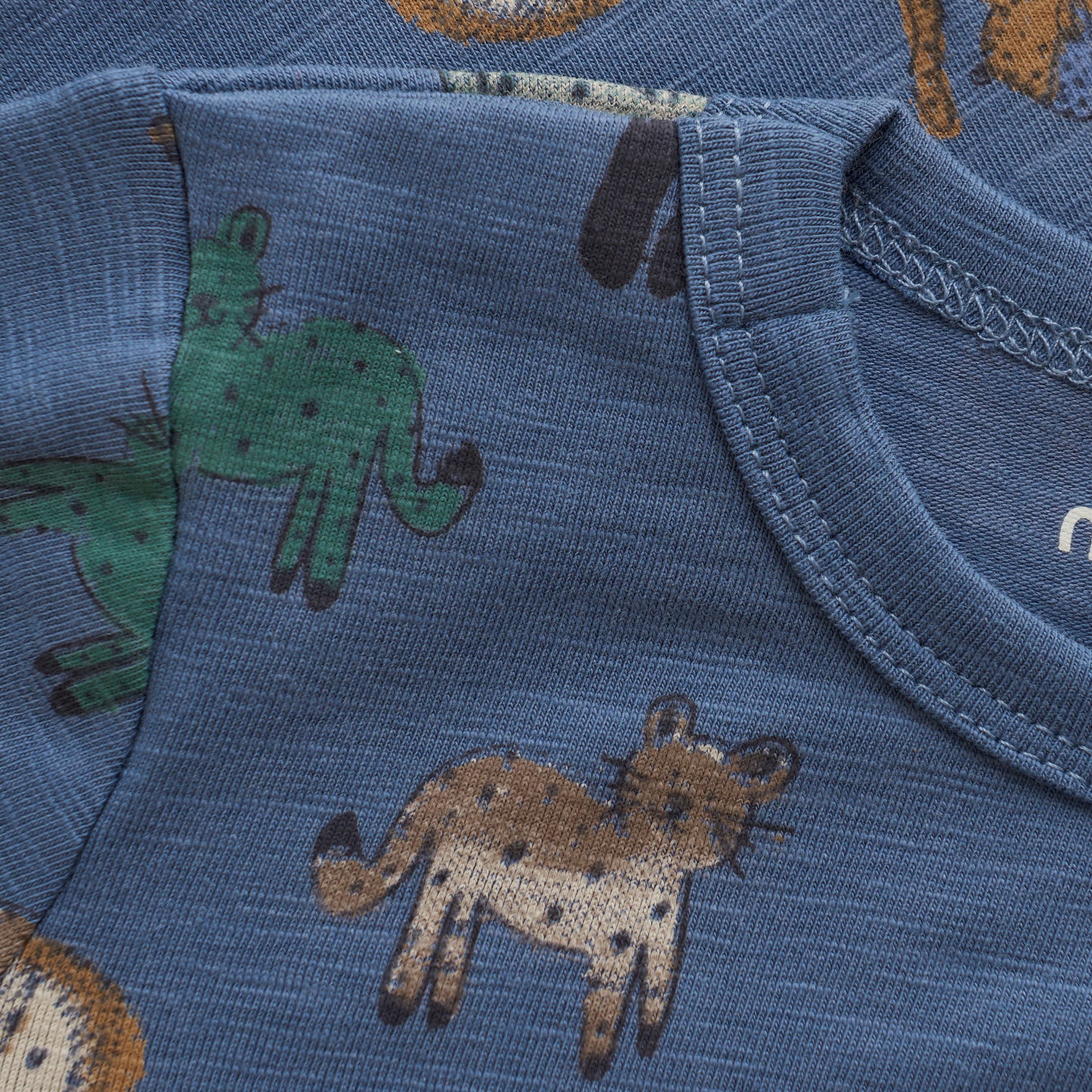 Minymo - All Over Safari Animal Print Long Sleeve T-shirt - 3 Months