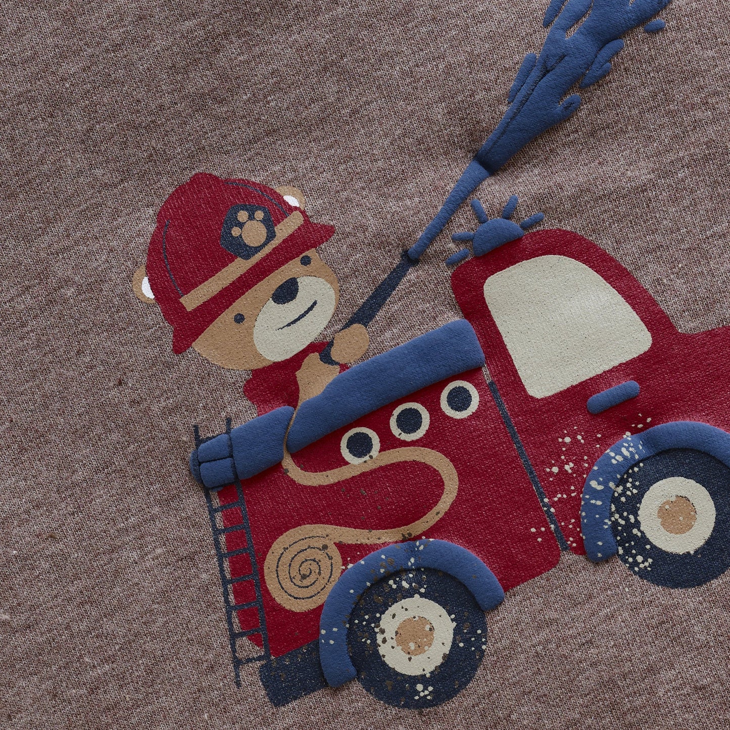 Minymo - Sweatshirt LS Brown Fire-Fighter Bear - 3M