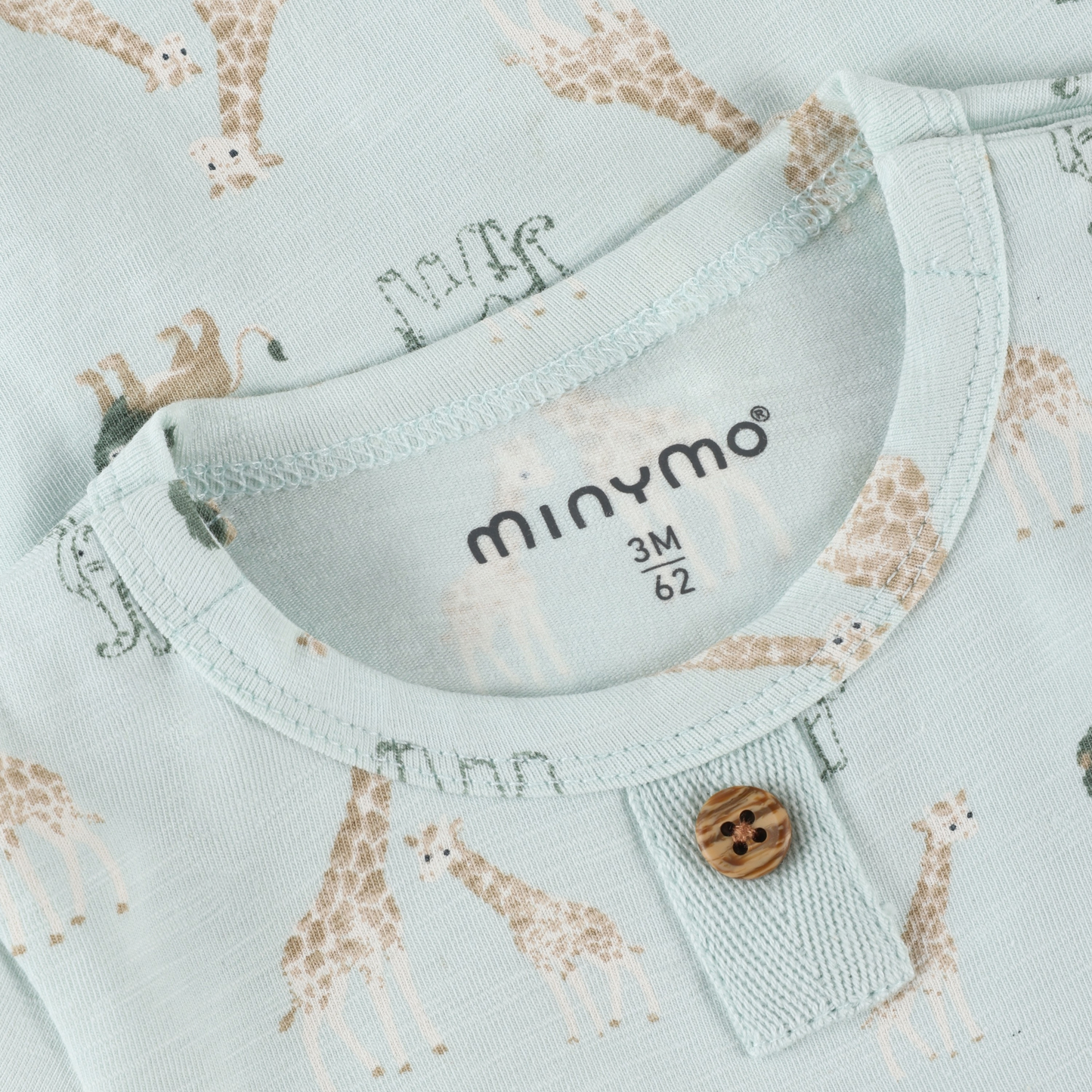 Minymo - Safari Friends All Over Print Short Sleeve Bodysuit