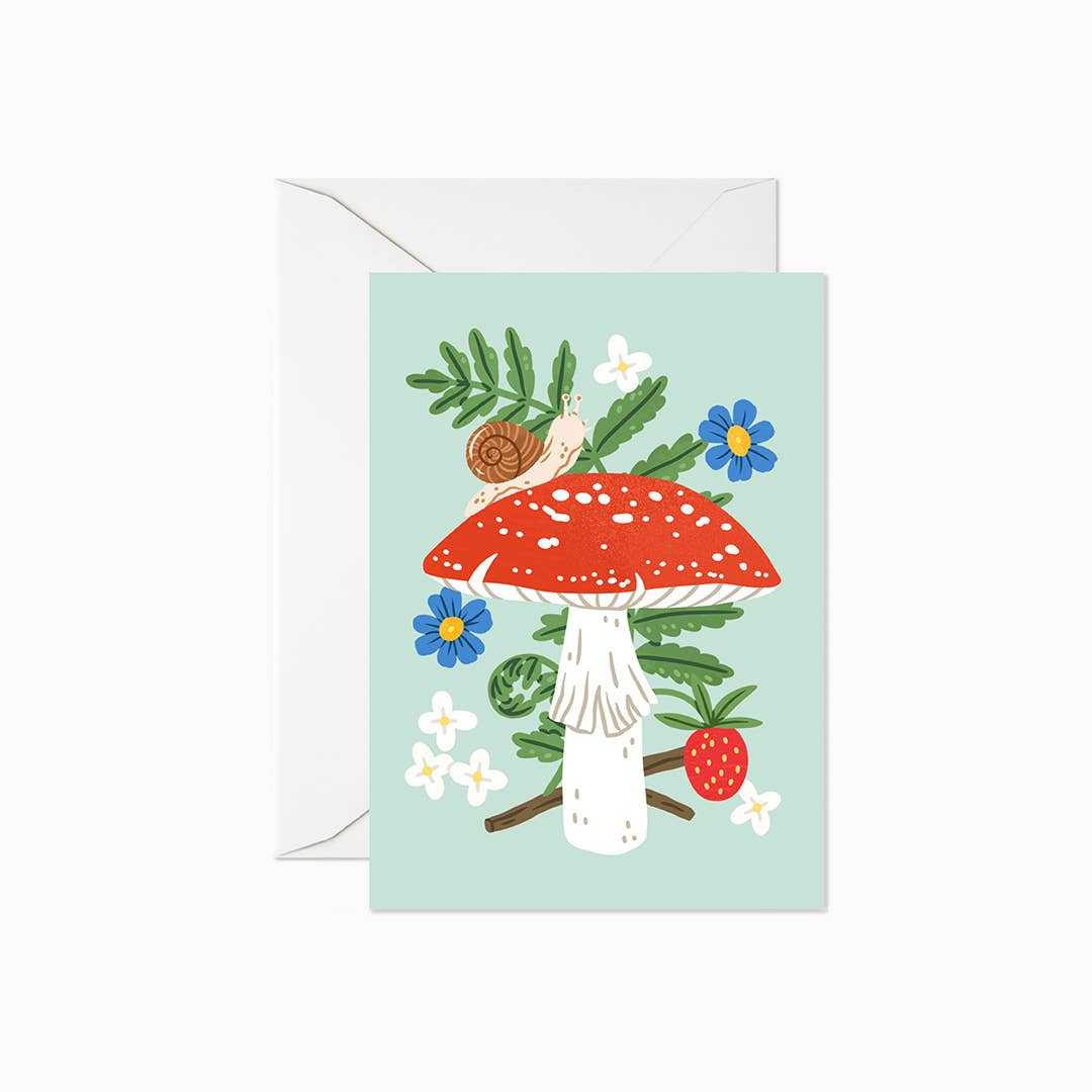 Linden Paper Co. - Woodland Mushroom | Mini Card