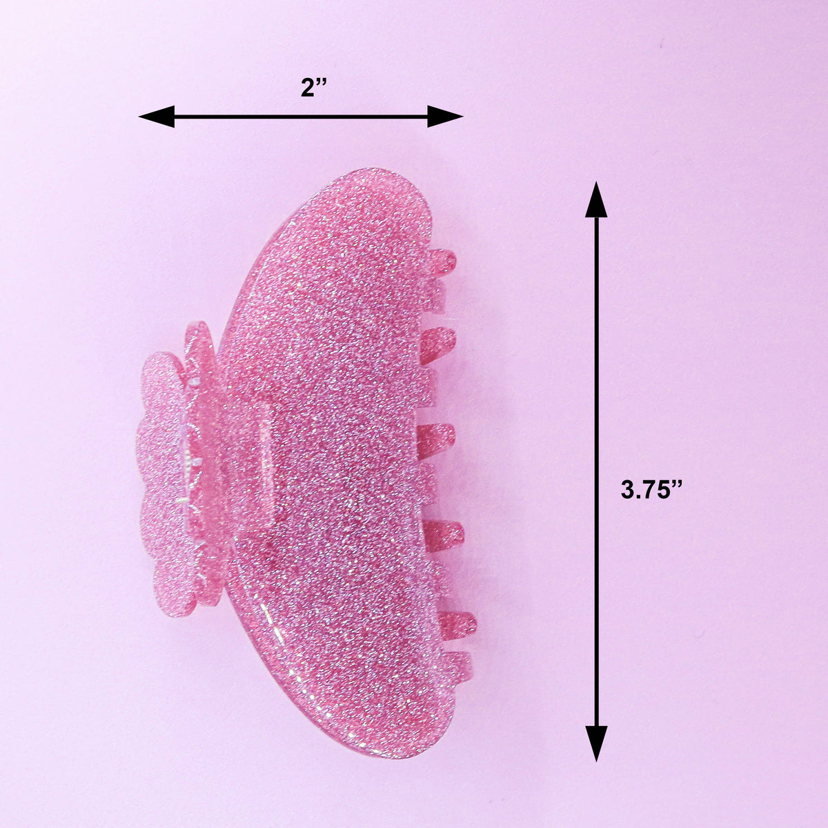 Frog Sac - Medium Round Glitter Hair Claw Clip