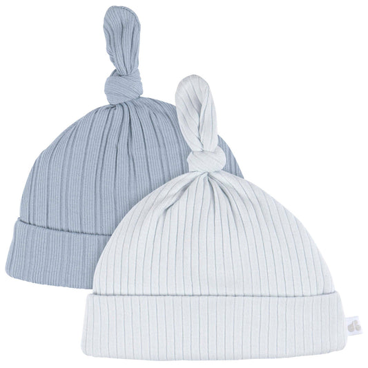 Just Born by Gerber Baby Neutral - 4-Piece Hat and Mittens (BLUE)