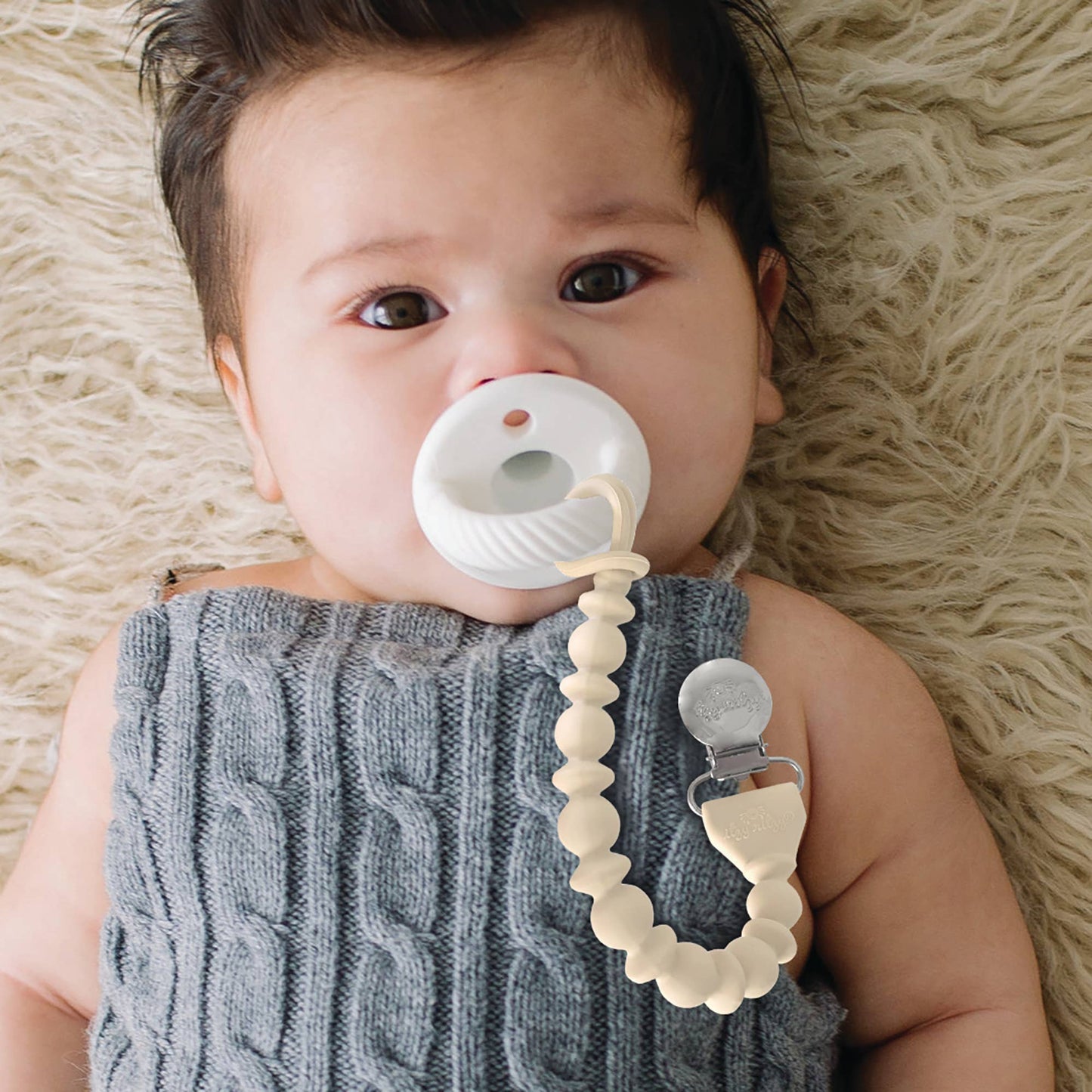 Itzy Ritzy - Sweetie Strap Silicone One-Piece Pacifier Clips