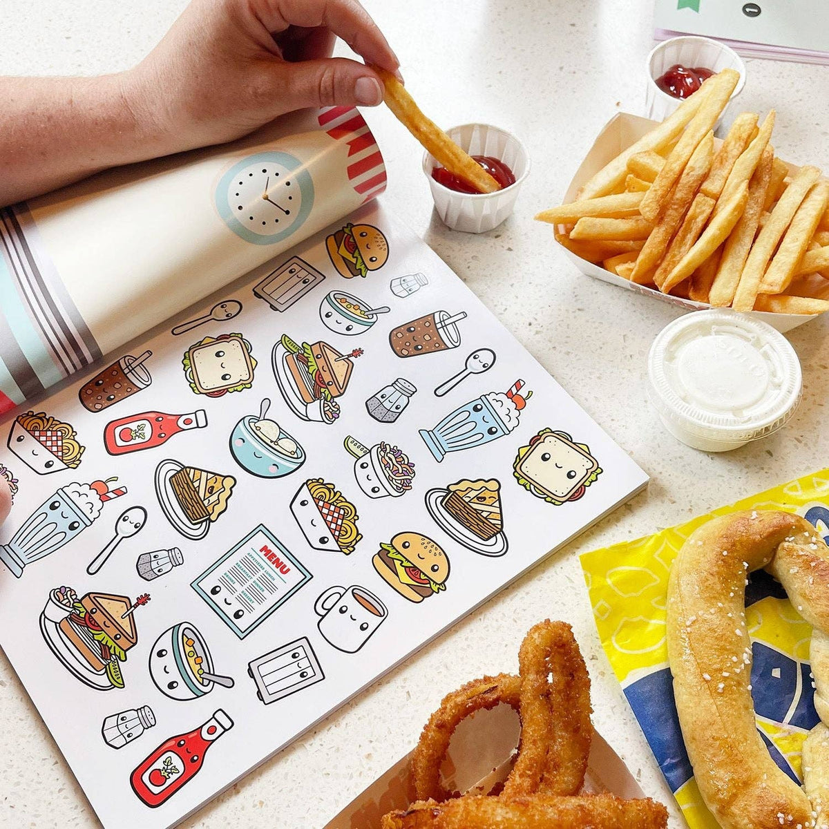 Pipsticks - Draw-Along Food Sticker Book