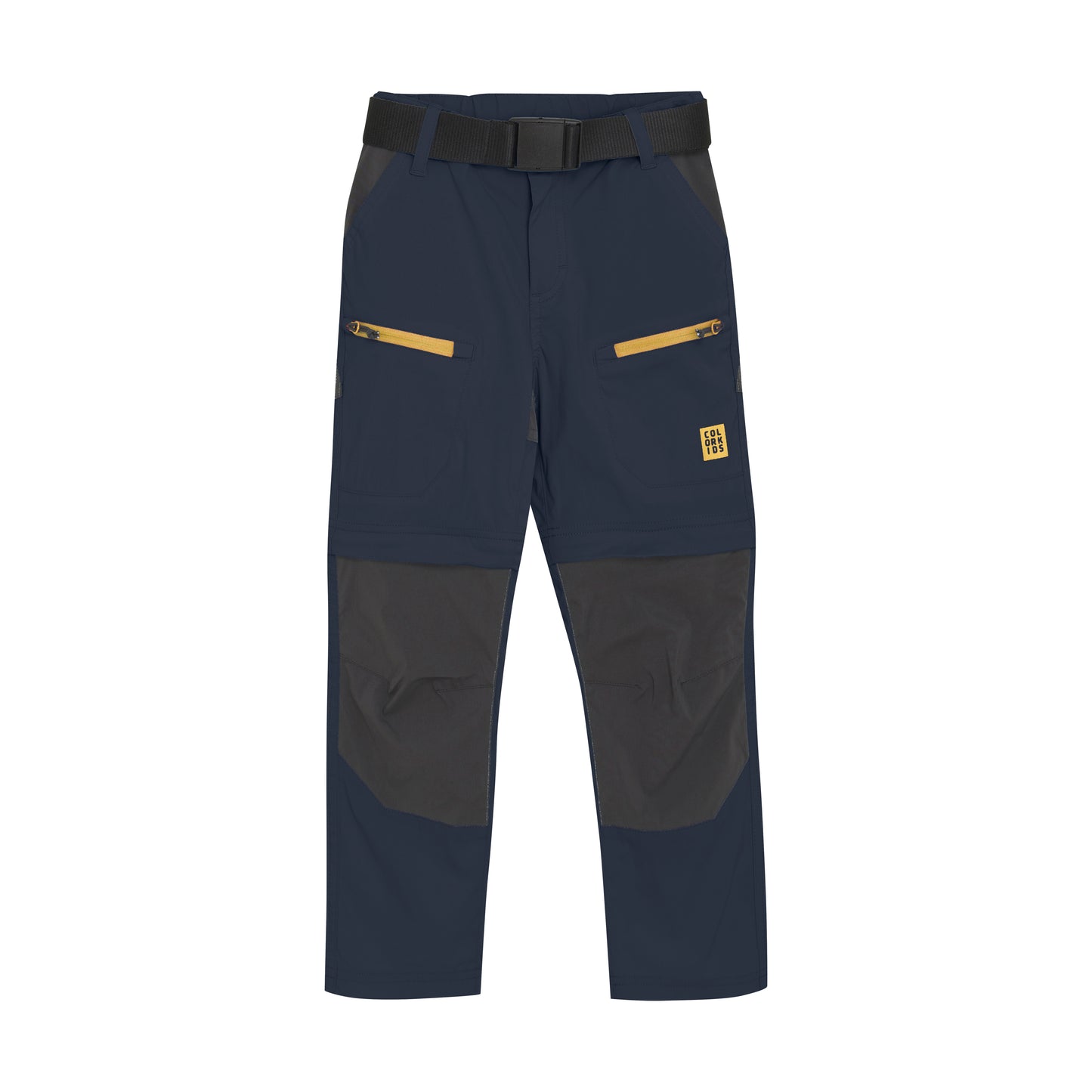 Color Kids Zip Off Pants With Stretch w Belt - 6Y