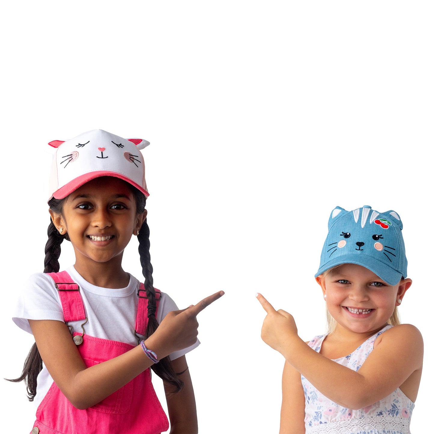 Flapjackkids - Kids Upf50+ 3D Cap - Denim Cat (4-6Y)