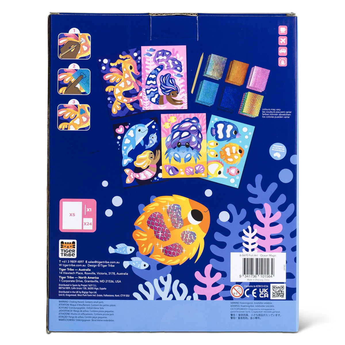 Tiger Tribe Foil Art Ocean Magic