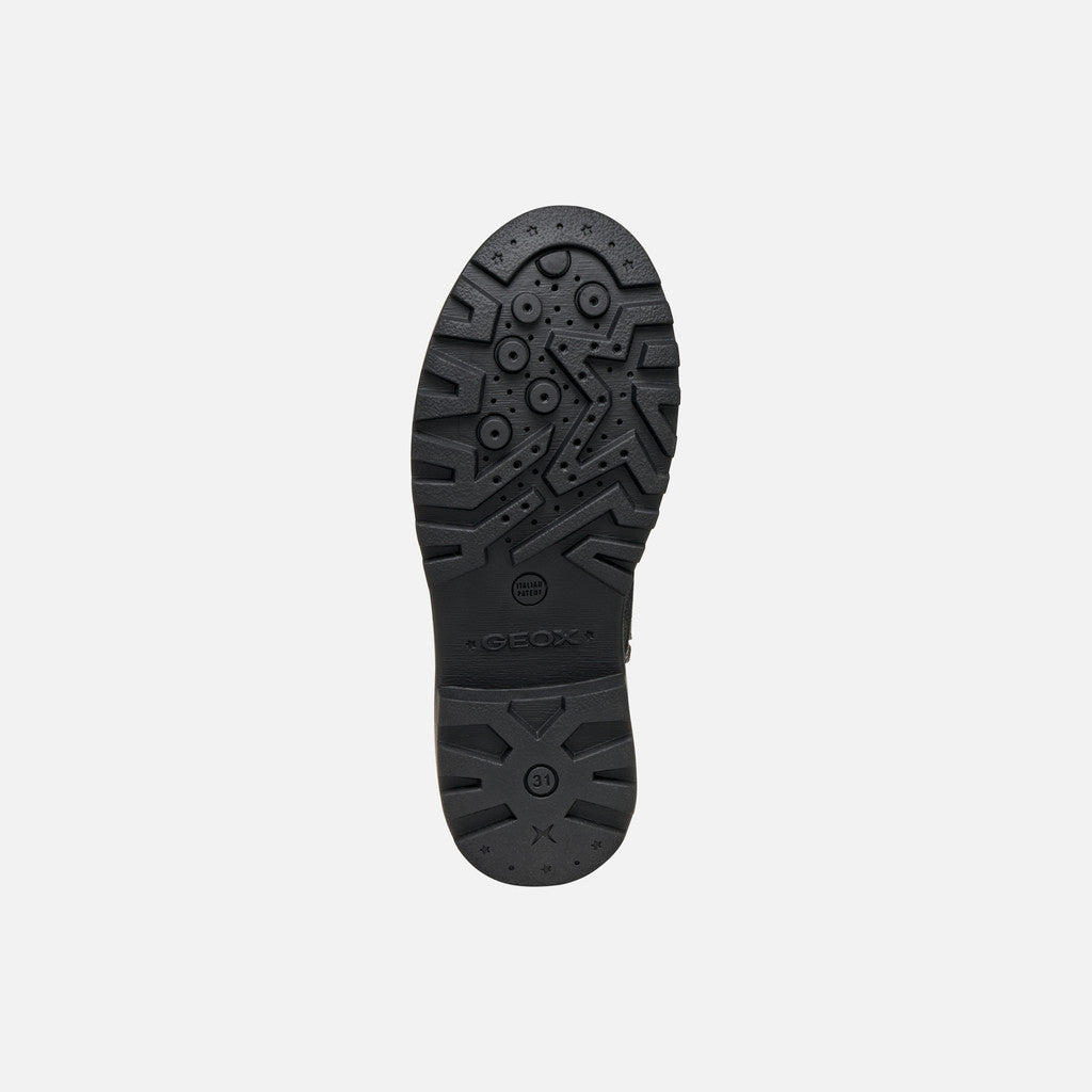 Geox Casey Junior Grey Combat Boots