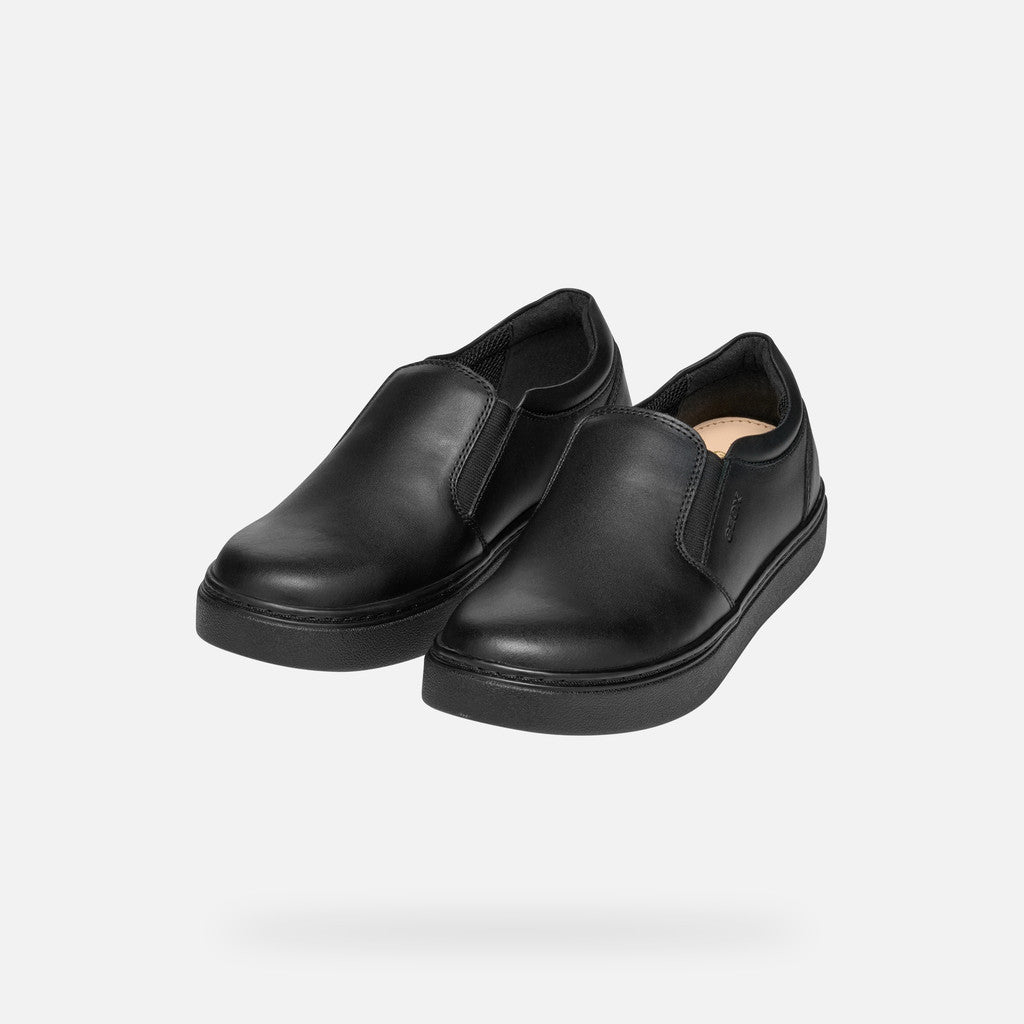 Geox Nashik Boys Uniform Sneakers Shoes Black