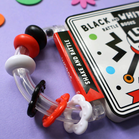 Robert Frederick Ltd - Words - Black & White Rattle Book
