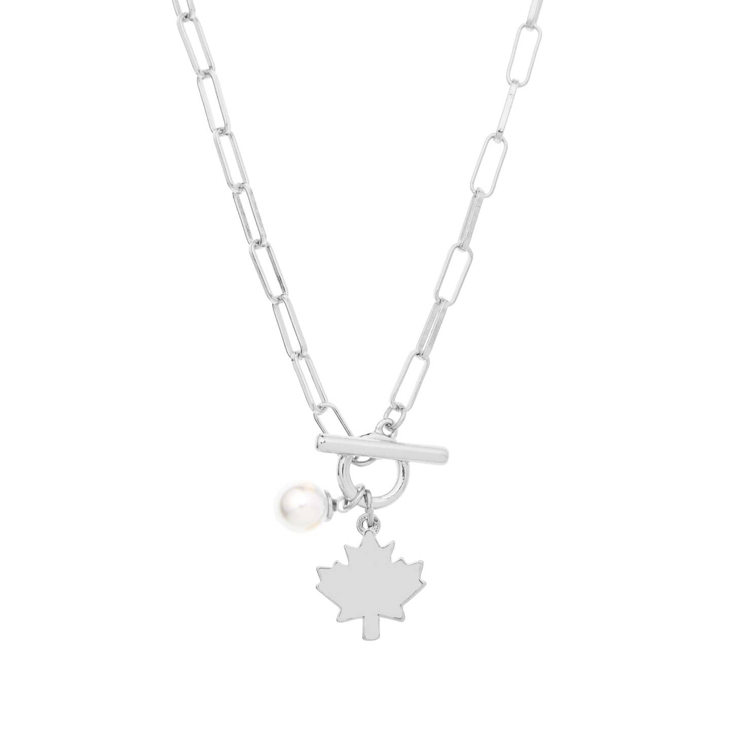 Foxy Originals - Maple Leaf Toggle Necklace On Staple Chain
