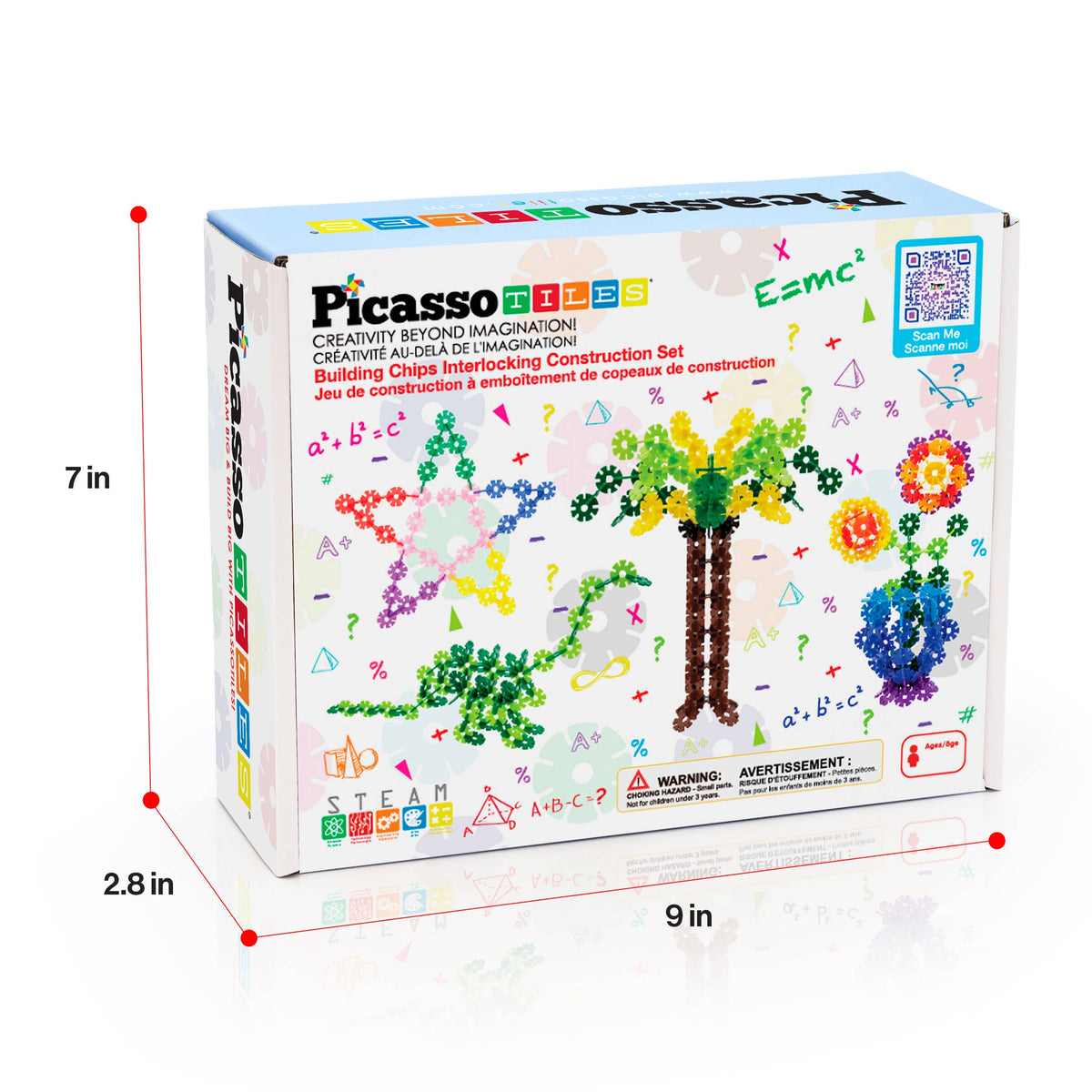 PicassoTiles 600pc Building Interlocking Chips
