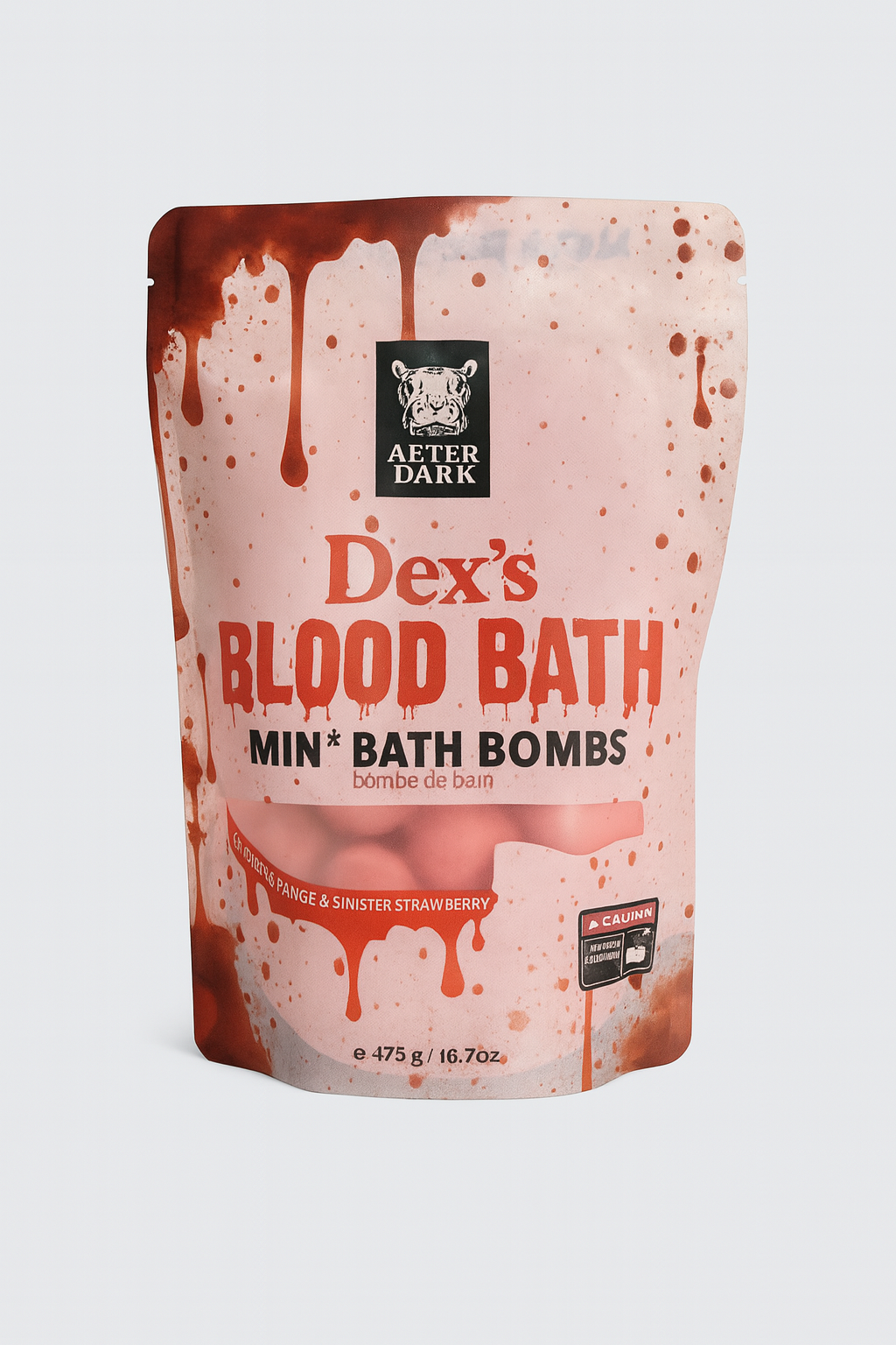 Happy Hippo Bath - Dex's Blood Bath - Mini Bath Bombs- Gift Bag