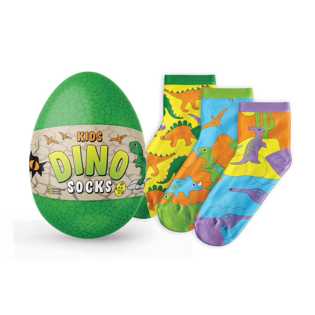 Out of the Sox - Kids' 3-Pack Dinosaur Socks