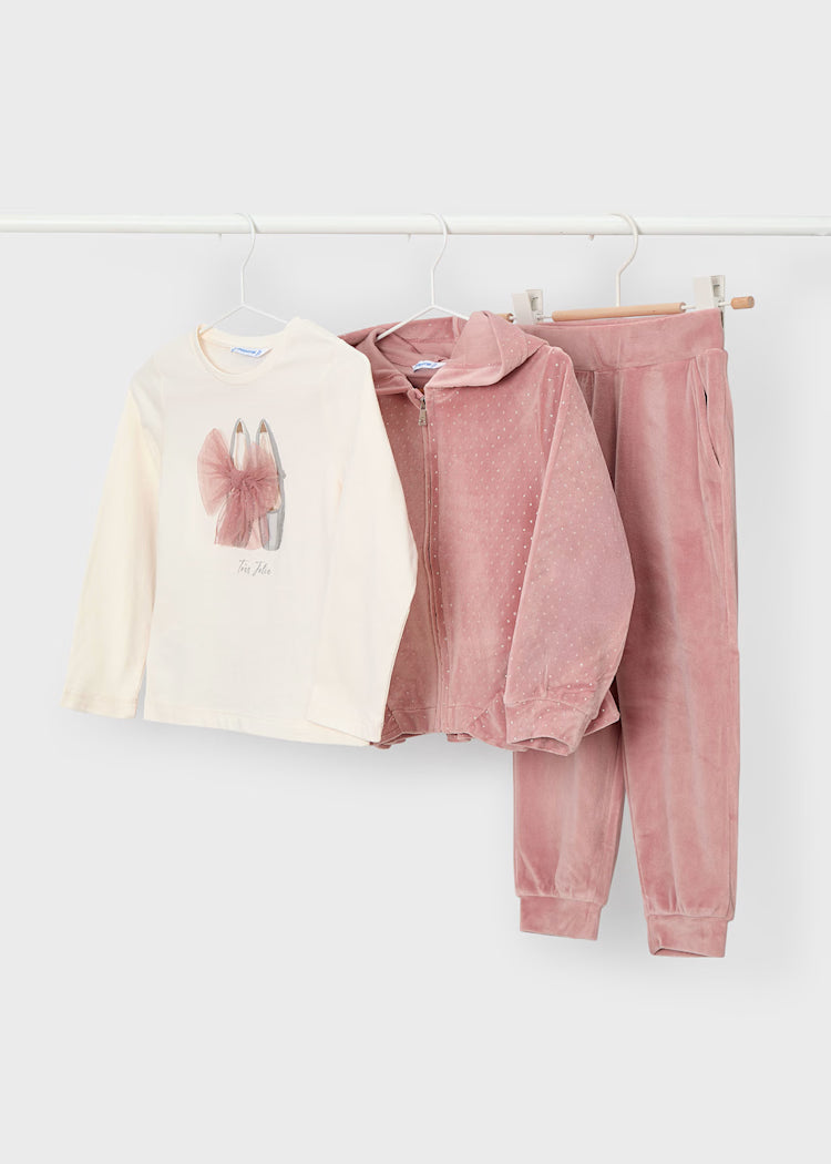 Mayoral Girl 3-Piece Set Tracksuit Makeup (Pink)
