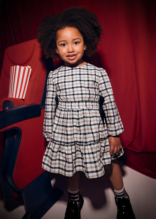 Mayoral - Plaid Dress with Bow Details