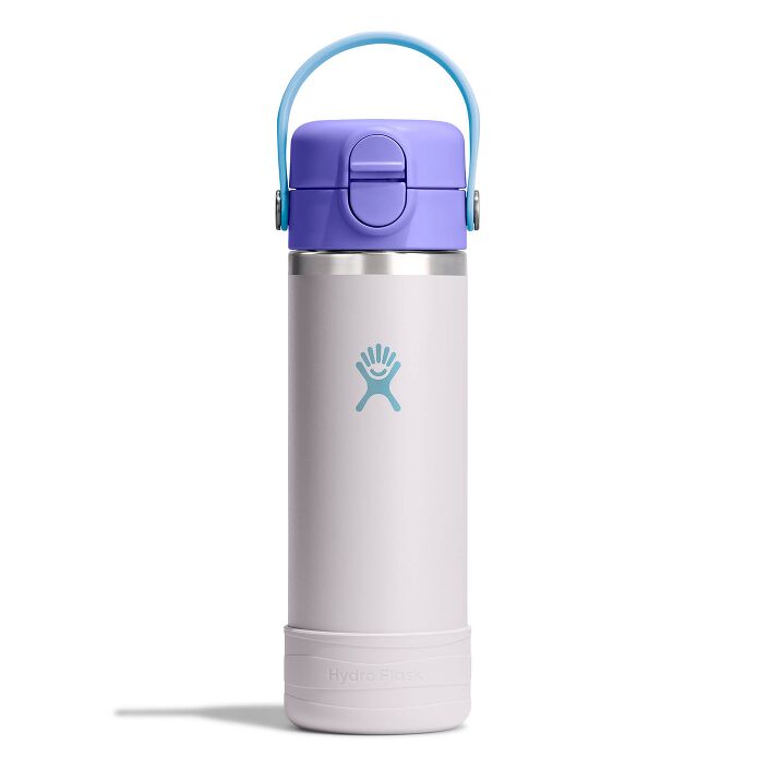 Hydro Flask Kids 18 oz Wide Mouth Water Bottle with Covered Cap and Boot