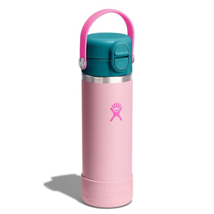 Hydro Flask Kids 18 oz Wide Mouth Water Bottle with Covered Cap and Boot