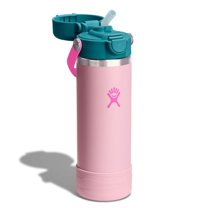 Hydro Flask Kids 18 oz Wide Mouth Water Bottle with Covered Cap and Boot