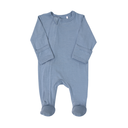 Coccoli - Cotton Modal Zipper Footie Bodysuit