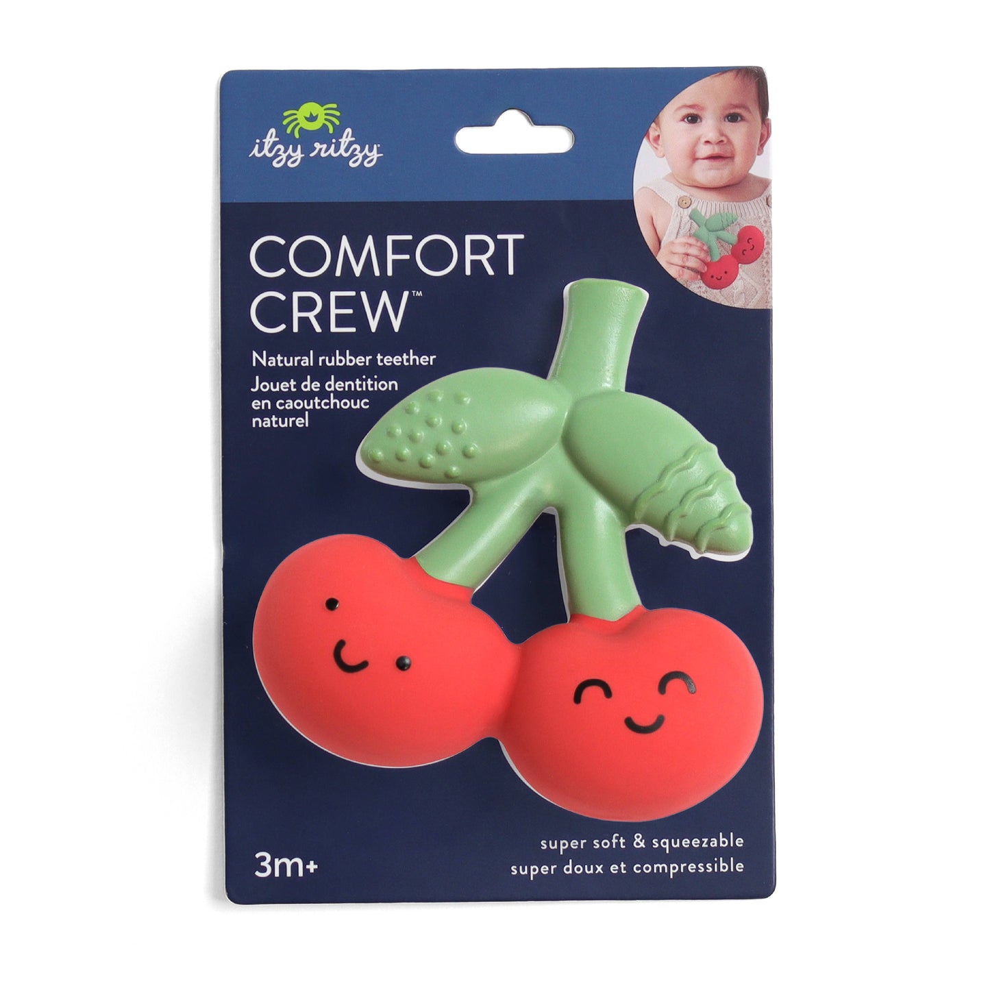 Itzy Ritzy - Comfort Crew: Cherry Natural Rubber Teether