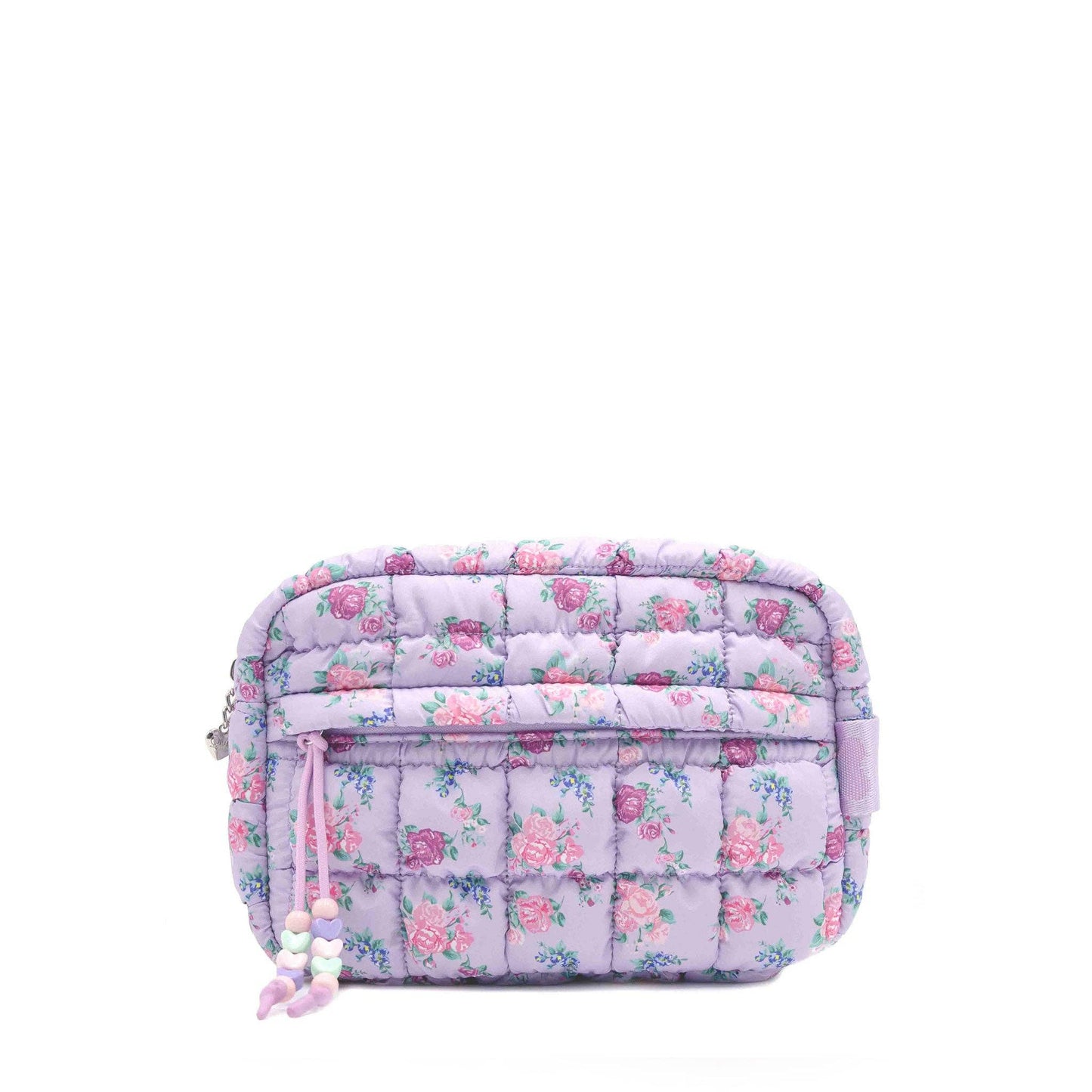 OMG Accessories - Quilted Scrunchies Floral Printed Pouch