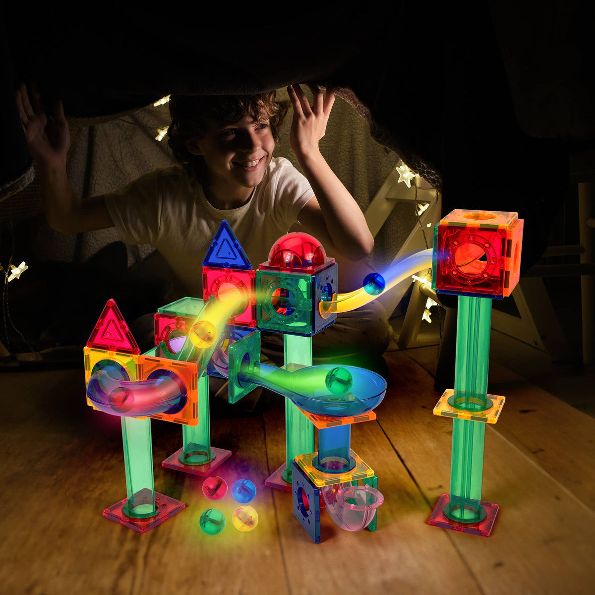 PicassoTiles Light Up Marbles