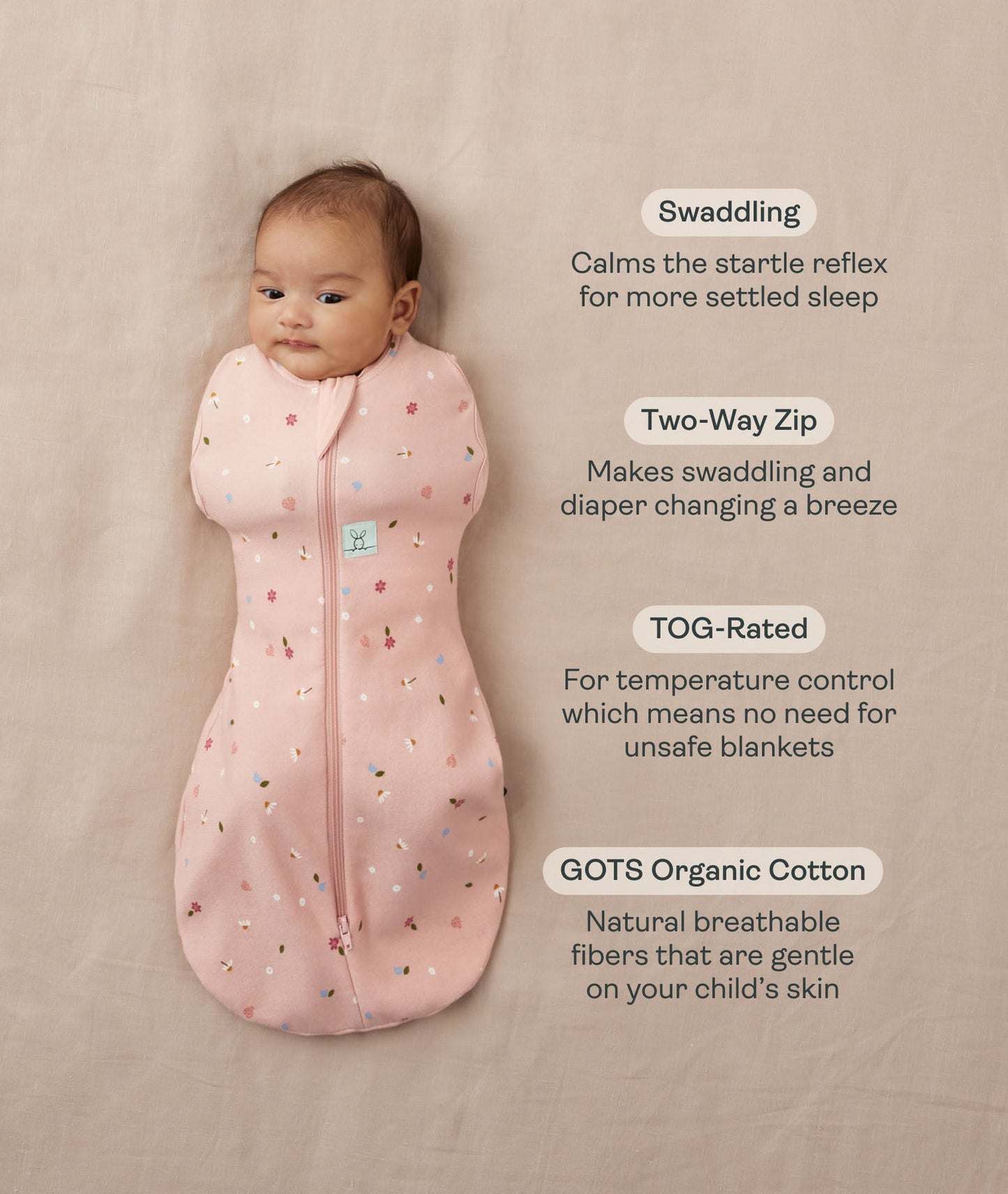 ergoPouch - Cocoon Swaddle Sack - 1 TOG