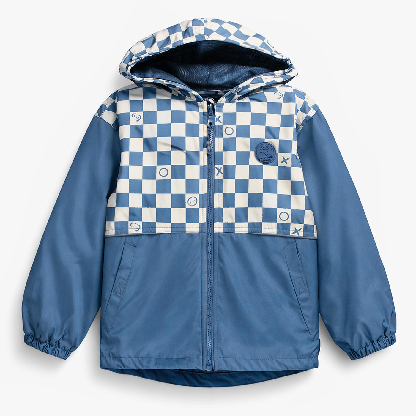 Souris Mini Child's Blue Checkered Windbreaker Jacket