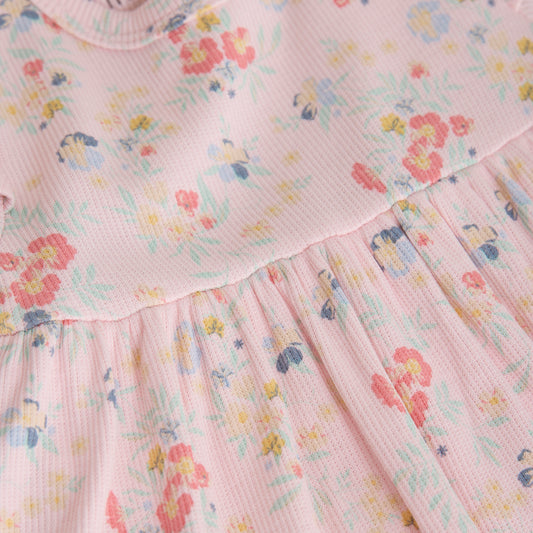 Minymo - All Over Print Ribbed Infant Dress