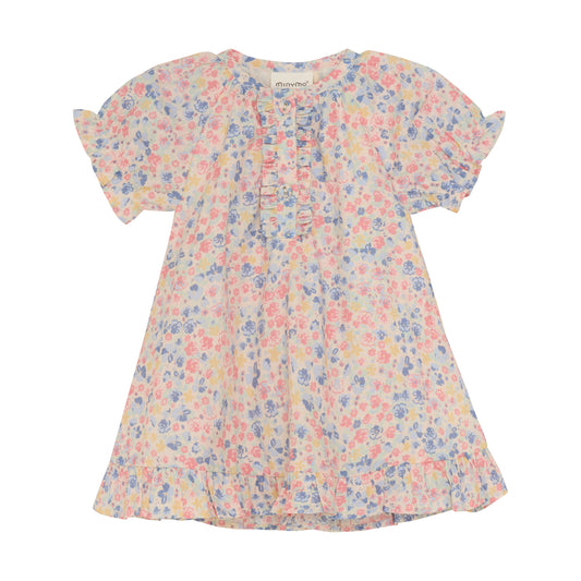 Minymo - All Over Print Short Sleeve Infant Dress