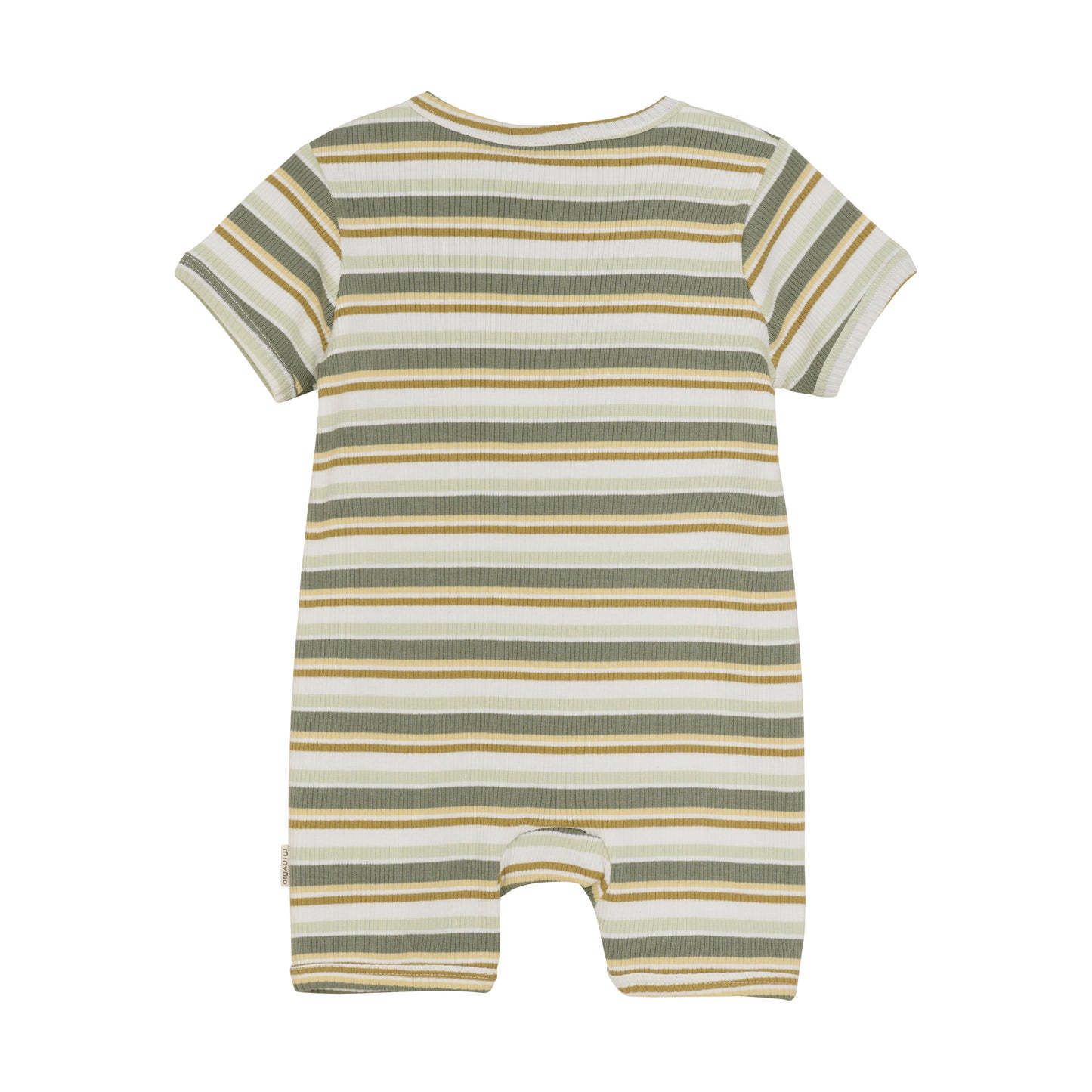 Minymo - Striped Ribbed Short Sleeve Bodysuit
