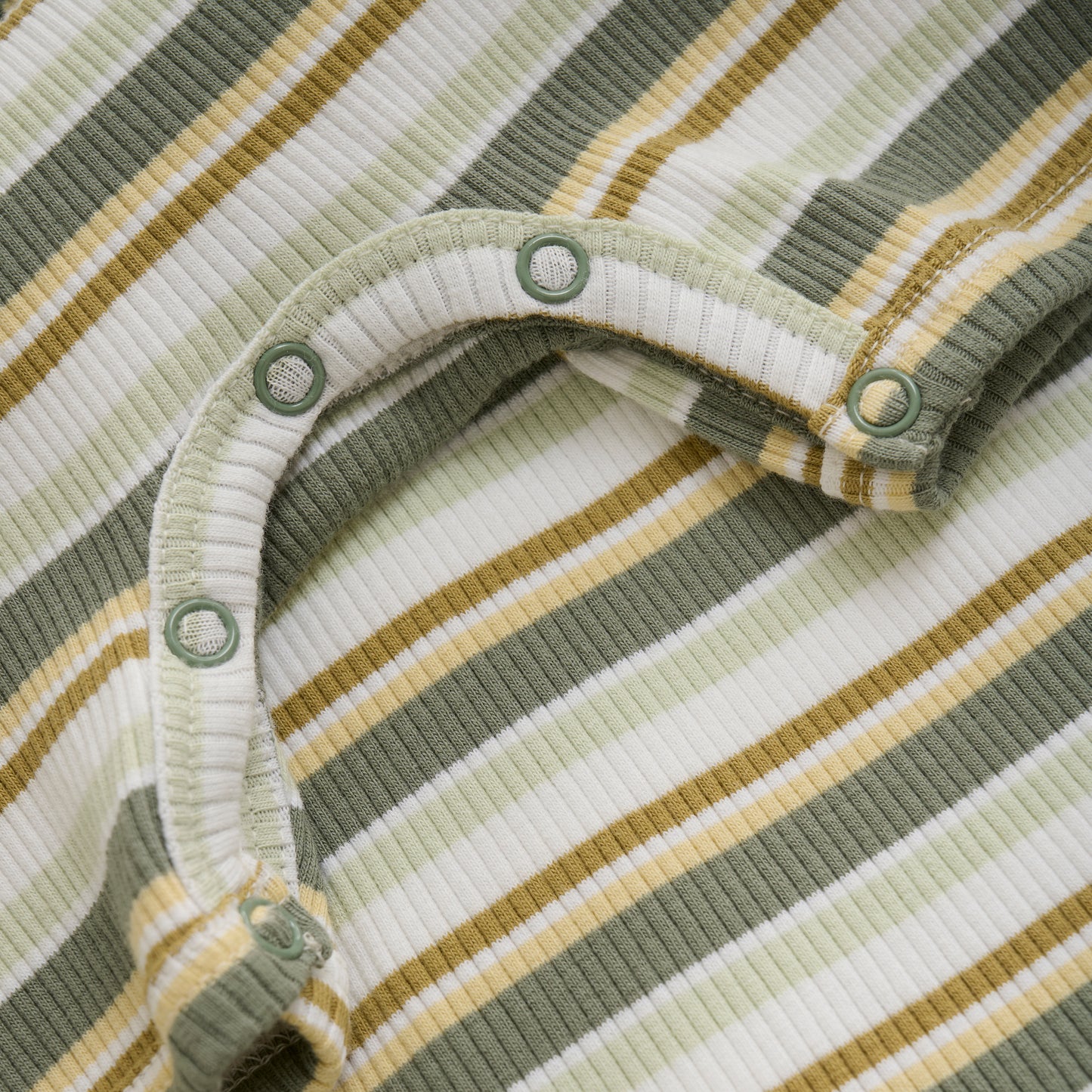 Minymo - Striped Ribbed Short Sleeve Bodysuit
