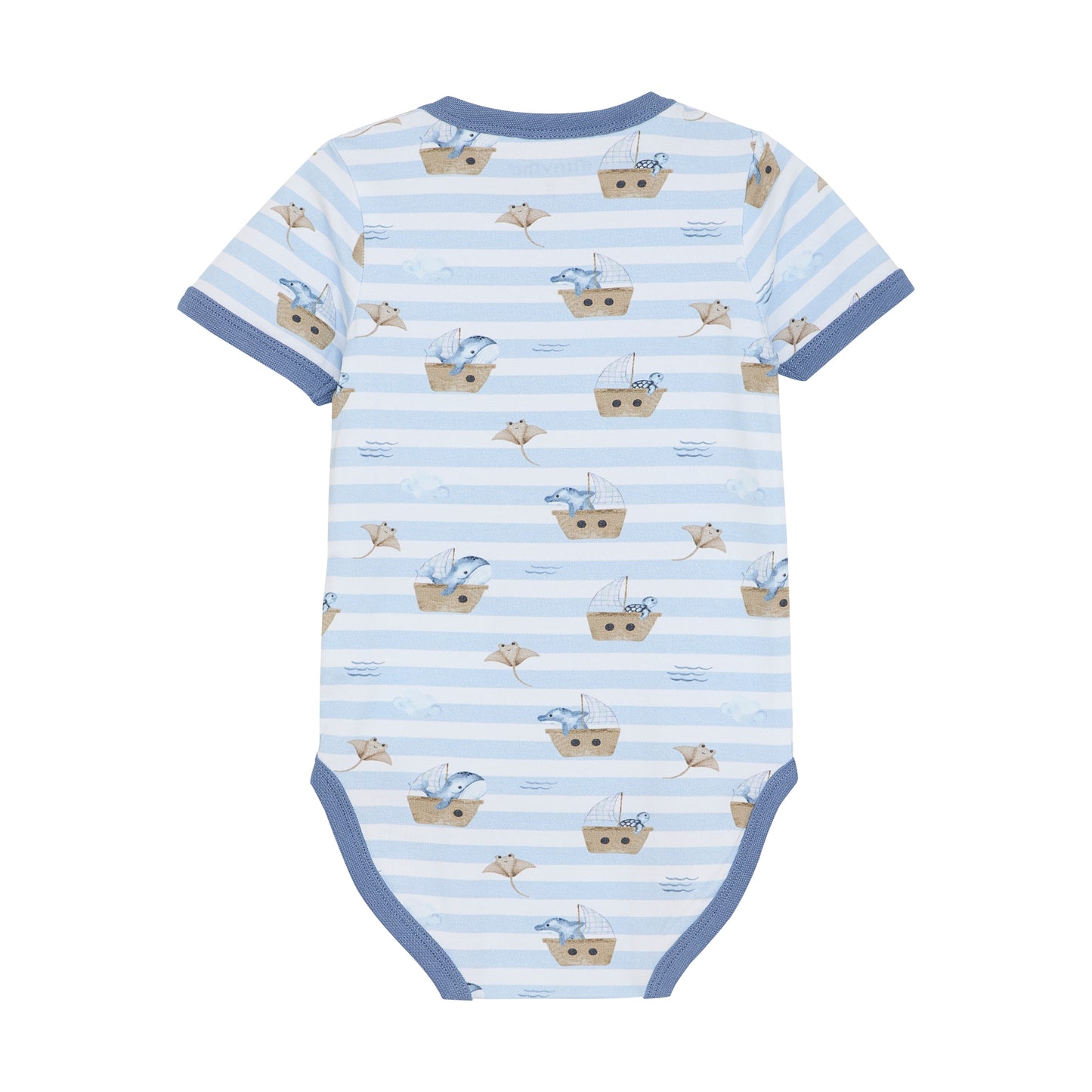 Minymo - All Over Print Striped Bodysuit