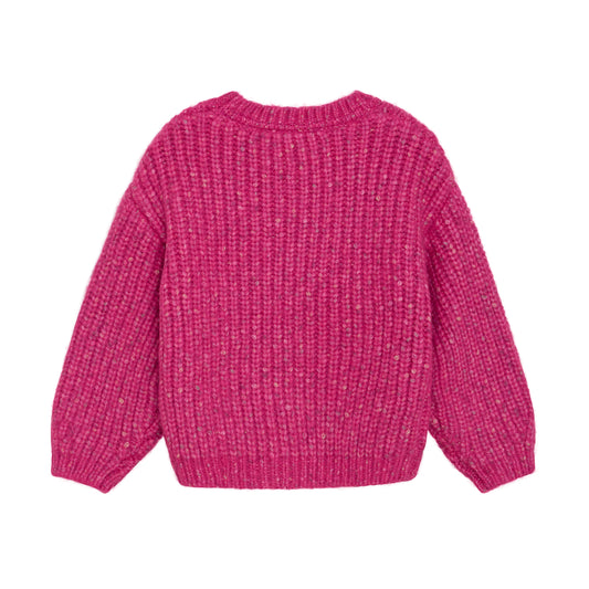Minymo - Fuschia Fedora Knit Pullover Sweater
