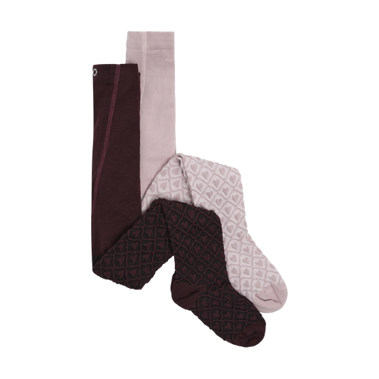 Minymo - Heart Patterned Cotton Tights