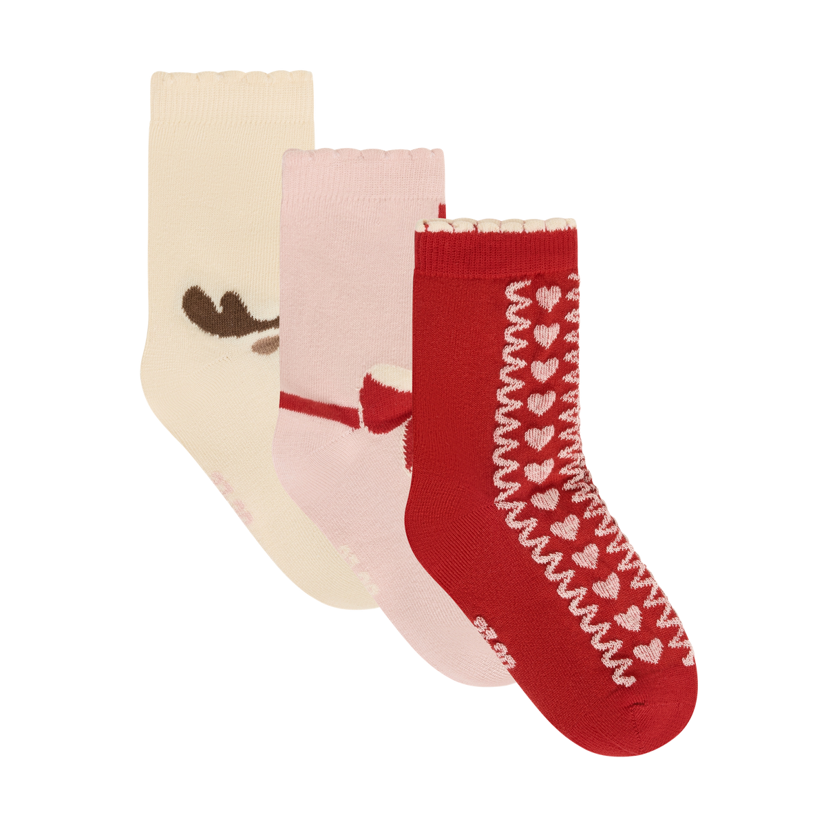 Minymo Cotton Christmas Socks 3 Pack