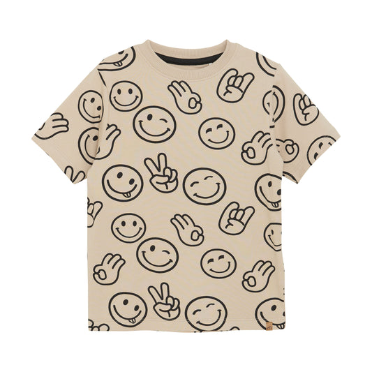 Minymo - Emoji Face Printed T-Shirt