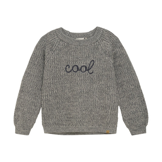 Minymo - Pullover Knit Sweater - Grey Cool