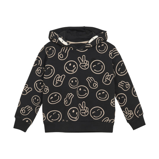 Minymo - Hooded Sweatshirt - Emoji Faces
