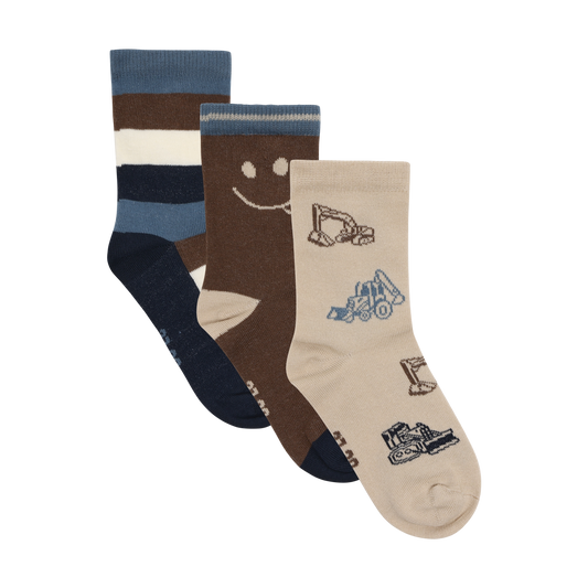 Minymo - Cool Tones Cotton Socks 3 Pack