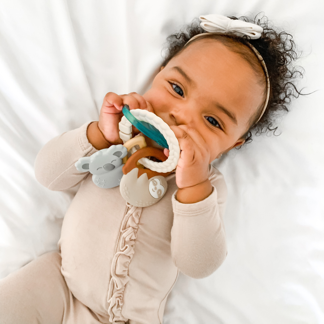 Itzy Ritzy Canada - Tropical Itzy Keys Texture Ring With Teether + Rattle