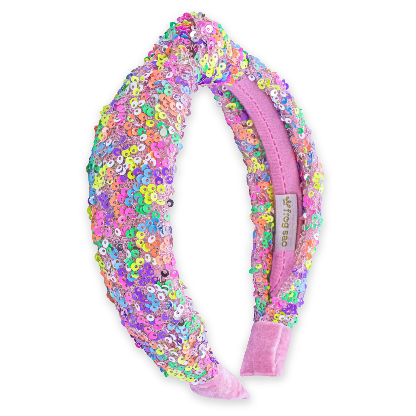 Frog Sac - Kids Knot Headband - Sequin Knotted Hair Band Accessories