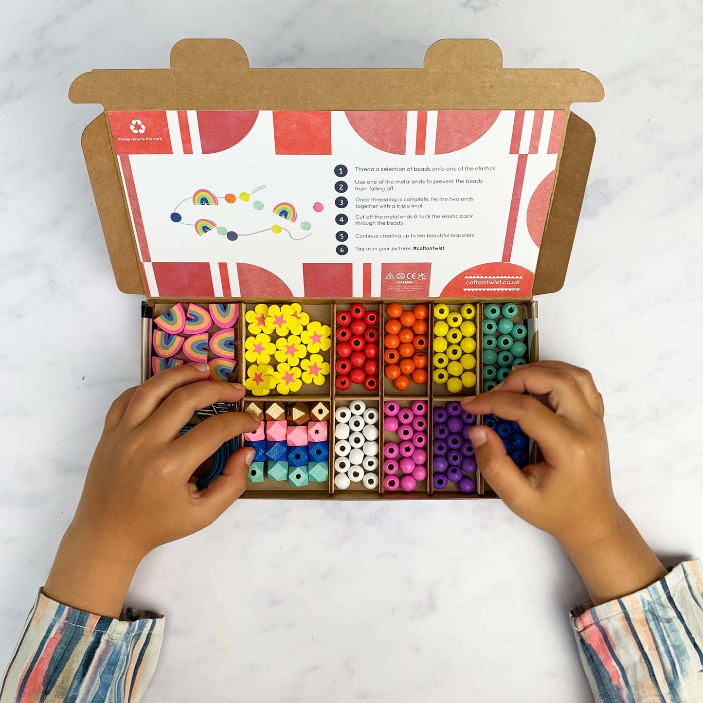 Cotton Twist - Rainbow & Flower Bracelet Making Kit
