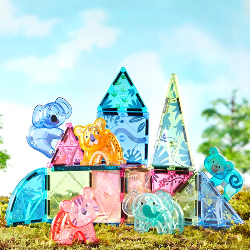 Mideer - Colorful Magnetic Tiles: Wonderful Forest 40P