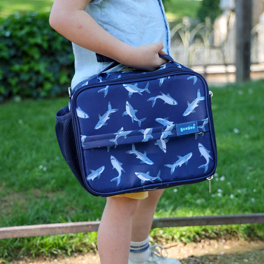 Yumbox - Yumbox Kids Lunch Bag – Shark Print, Insulated, 3-Way Carry
