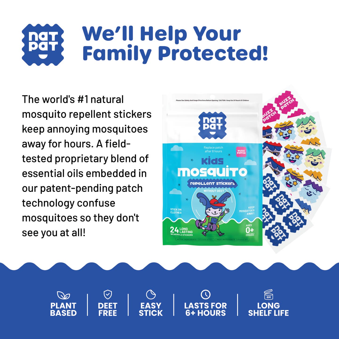 NatPat Mosquito and Itch Relief Patches