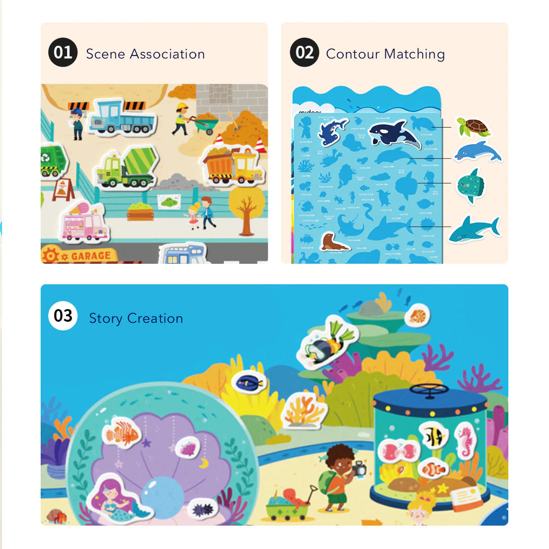 Mideer - Reusable Jelly Sticker Activity Book