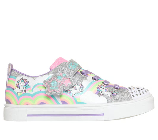 Skechers Twinkle Toes Twinkle Sparks Jumpin Clouds unicorn light-up sneaker for girls